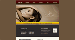 Desktop Screenshot of elysiumskincare.com
