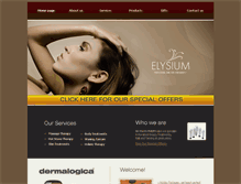 Tablet Screenshot of elysiumskincare.com